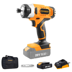 WORKSITE 20V Cordless Impact Driver 1/4" Handheld Portable Battery Power 180Nm(1590 in-lbs) Screwing Tools