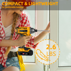 WORKSITE Cordless Impact Driver 1/4" Compact Power Handheld Drivers,1060 In-Lbs Torque,Variable Speed 2700 RPM,Rechargable Battery & Charger