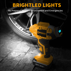 WORKSITE Inflator Air Pump 12V/20V Battery Power Gauge Gun Car Tyre Airbag Balloon Portable Cordless Digital Auto Tire Inflator