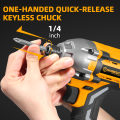 WORKSITE 20V Brushless Cordless Impact Driver 1/2" High Torque 300N.m Compact Handheld Variable Speed Electric Drivers