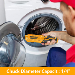 WORKSITE 4V Cordless Screwdriver 1/4" Chuck Mini Small Battery Rechargeable Power Screwdrivers with Pivoting Handle