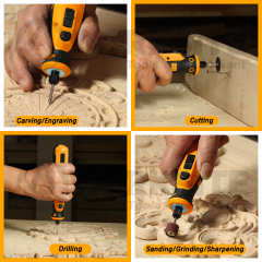 WORKSITE 8V Cordless Rotary Tool Mini Grinder Cutter Diamond Jewelry Wood Variable Speed Rotary Cutting Polishing Tools