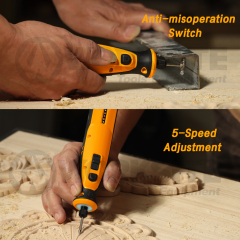 WORKSITE 8V Cordless Rotary Tool Mini Grinder Cutter Diamond Jewelry Wood Variable Speed Rotary Cutting Polishing Tools