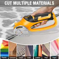 WORKSITE Cordless Rotary Cutter 4V Electric Scissors for Paper,Carpet and Cardboard,Box and Gift Wrap