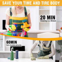 WORKSITE Power Scrubber Electric Cleaning Brush Tool Kit 4V Battery Powered Auto Cleaner 10pcs for Bathroom Shower