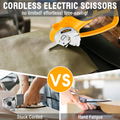 WORKSITE Cordless Rotary Cutter 4V Electric Scissors for Paper,Carpet and Cardboard,Box and Gift Wrap