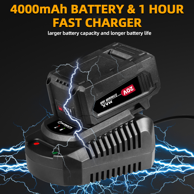 WORKSITE Brushless Cordless Impact Wrench 1/2 Inch 20V High Torque 4.0Ah Battery 280 ft-lbs(380 Nm) Impact Gun Tools