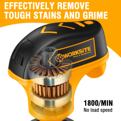 WORKSITE Power Scrubber Electric Cleaning Brush Tool Kit 4V Battery Powered Auto Cleaner 10pcs for Bathroom Shower