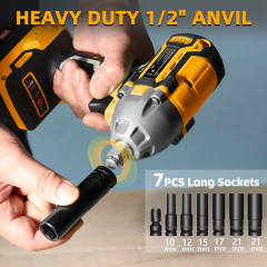 WORKSITE Brushless Cordless Impact Wrench 1/2 Inch 20V High Torque 4.0Ah Battery 280 ft-lbs(380 Nm) Impact Gun Tools