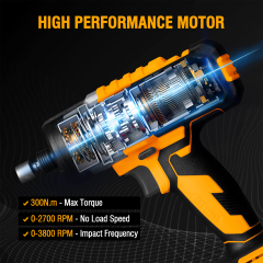 WORKSITE 20V Cordless Impact Driver 1/4" High Torque 250N.m Lithium-ion Battery Power 6.35mm Screw Impact Drivers
