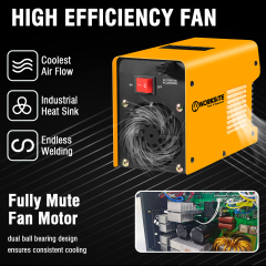 WORKSITE MMA Welder 130A,110/220V Portable ARC Welding Machine IGBT Inverter Digital LCD Display Hot Start Metal Welders for Home Use