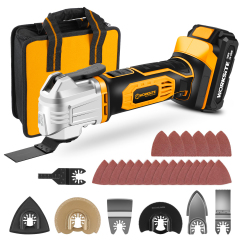 WORKSITE 20V Cordless Oscillating Tool 20V Max Battery Powered 18000OPM Multitool Power Saws for Scraping Cutting Sanding