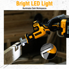 WORKSITE Brushless Cordless Reciprocating Saw 20V Max Compact Portable Small Variable Speed Power Cutter Saws for Wood Metal Cutting