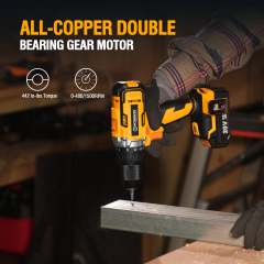 WORKSITE Cordless Drill Driver 1/2inch 20V Battery Power Handheld 23+1 Keyless Chuck Variable Speed Drills