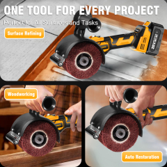 WORKSITE Brushless Cordless Burnishing Machine 20V Vaiable Speed 2500RPM Polisher Sander Tools for Metal and Stainless Steel Polishing