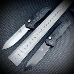 Benchmade 8551 Mediator Knife AUTO Folding 3.26" S90V Black Plain Blade, G10 Handles - 8551BK