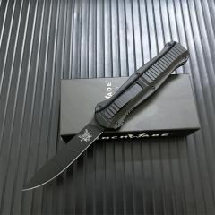 Benchmade 3300BK 4styles Knives Infidel Dagger AUTO OTF Knife 3.85" D2 Black Double Edge Blade, Aviation Aluminum Handles