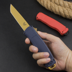 Benchmade 5370FE 5Models Knives Shootout OTF AUTO Knife 3.50" CPM-CruWear Tanto Blade, Black CF-Elite Handles