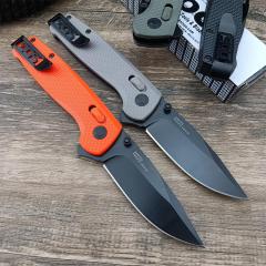 SOG Terminus XR Flipper Knife 3.07" Black D2 Clip Point Blade, Nylon Fiber Handles