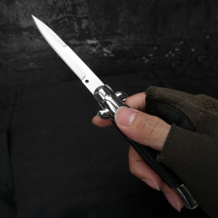 Italy AKC 13Models KnivesGodfather Stiletto Mafia OTF AUTO Knife 3.77" 440c Steel Blade, Acrylic Handles