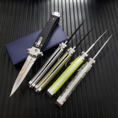 Italy AKC 5 Models Godfather Stiletto Mafia OTF AUTO Knife 3.5" 440c Steel Blade, Nylon Fiber Handles