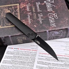 Boker Plus/Pro-Tech Burnley Kwaiken AUTO Folding Knife 3.43" 154CM Black Blade, Black Aluminum Handles
