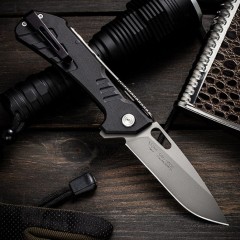 Buck 830BKSSLS Folding Knife 3.46" D2 Drop Point Plain Blade, Aluminum Handles