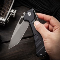Buck 830BKSSLS Folding Knife 3.46" D2 Drop Point Plain Blade, Aluminum Handles