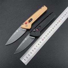 Buck 838 Deploy AUTO Folding Knife 3.23" S35VN Armor Black Cerakote Drop Point Blade, Aluminum Handles