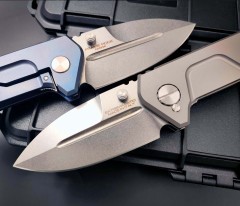 Extrema Ratio FRAME Rock Folding Knife 2.95" D2 Drop Combo Blade, Titanium Alloy Handles
