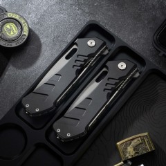 BK 830BKSSLS Folding Knife 9Cr13mov Blade Hunter,Aluminum Handle