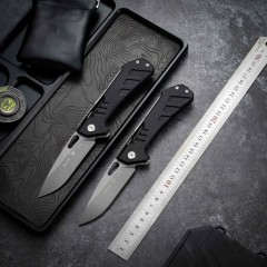 BK 830BKSSLS Folding Knife 9Cr13mov Blade Hunter,Aluminum Handle