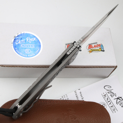 Chris Reeve Umnumzaan Folding Knife 3.66" S35VN Stonewashed Blade, Milled Titanium Handles, Frame Lock
