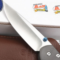 Chris Reeve Small Sebenza 21TH Folding Knife 3.54" D2 Sanding Blade, Titanium Handles, Frame Lock