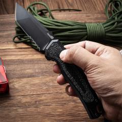 Kershaw 7105BLK Auto Folding Knife 3.35" Working Finish 8Cr13mov Drop Point Blade, Aluminum alloy Handles