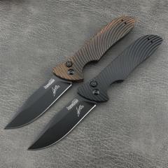 Kershaw 7600 Auto Folding Knife 3.35" Working Finish 8Cr13mov Drop Point Blade, G10 Handles