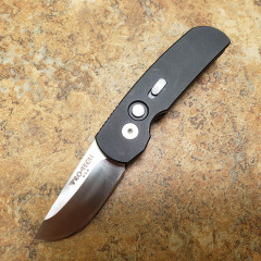 Pro-Tech 2203 AUTO Folding Knife 2.05" 154CM DLC Plain Blade, Aviation Aluminum Handles