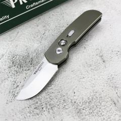 Pro-Tech 2203 AUTO Folding Knife 2.05" 154CM DLC Plain Blade, Aviation Aluminum Handles