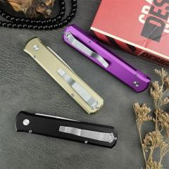 Pro-Tech 920 Godfather AUTO Folding Knife 3.94" Bead Blasted 154-CM Plain Blade, Aluminum Handles - 920