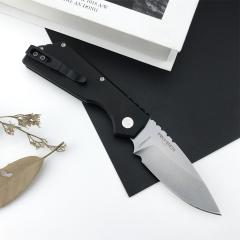 Pro-Tech Strider PT201 PT+ AUTO Folding Knife 2.44" CPM-MagnaCut Black DLC Drop Point Blade, Aluminum Handles