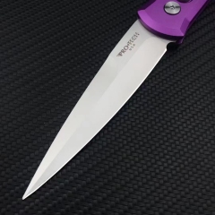 Pro-Tech 920 Godfather AUTO Folding Knife 3.94" Bead Blasted 154-CM Plain Blade, Aluminum Handles - 920-Purple