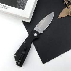 Pro-Tech Strider PT201 PT+ AUTO Folding Knife 2.44" CPM-MagnaCut Black DLC Drop Point Blade, Aluminum Handles