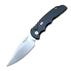 Pro-Tech TR-5 AUTO Folding Knife 3.23" S35VN Stonewashed Plain Blade, Aluminum Handles - T501