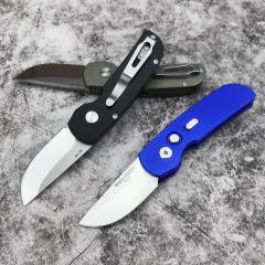Pro-Tech 2203 AUTO Folding Knife 2.05" 154CM DLC Plain Blade, Aviation Aluminum Handles
