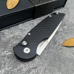 Pro-Tech TR-3 X1 Tactical Response III AUTO Folding Knife 3.375" 154CM Stonewashed Plain Blade, Milled Aluminum Handles - TR-3 X1 SW