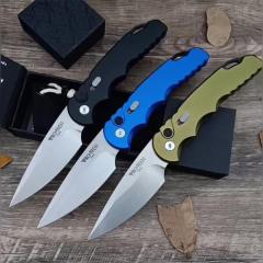 Pro-Tech TR-5 AUTO Folding Knife 3.23" S35VN Stonewashed Plain Blade, Aluminum Handles - T501