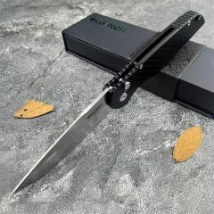 Pro-Tech TR-3 X1 Tactical Response III AUTO Folding Knife 3.375" 154CM Stonewashed Plain Blade, Milled Aluminum Handles - TR-3 X1 SW