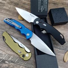 Pro-Tech TR-5 AUTO Folding Knife 3.23" S35VN Stonewashed Plain Blade, Aluminum Handles - T501