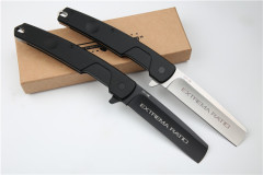 Extrema Ratio T-Razor Folding Knife 3.86" Black Plain N690 Blade, Aluminum Alloy Handles, Liner Lock