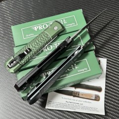 Pro-Tech 924 Knifes Godfather AUTO Folding Knife 3.94" 154CM Bead Blasted Plain Blade, Jigged Aluminum Handles